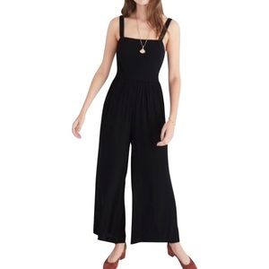 Madewell cross back black jumpsuit